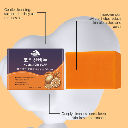 Vitamin C & Kojic Acid Cleansing Soap: Gentle Cleansing, Skin-Nourishing & Fragrant Bath Soap for Skin Care