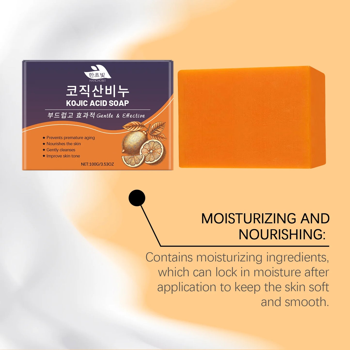 Vitamin C & Kojic Acid Cleansing Soap: Gentle Cleansing, Skin-Nourishing & Fragrant Bath Soap for Skin Care