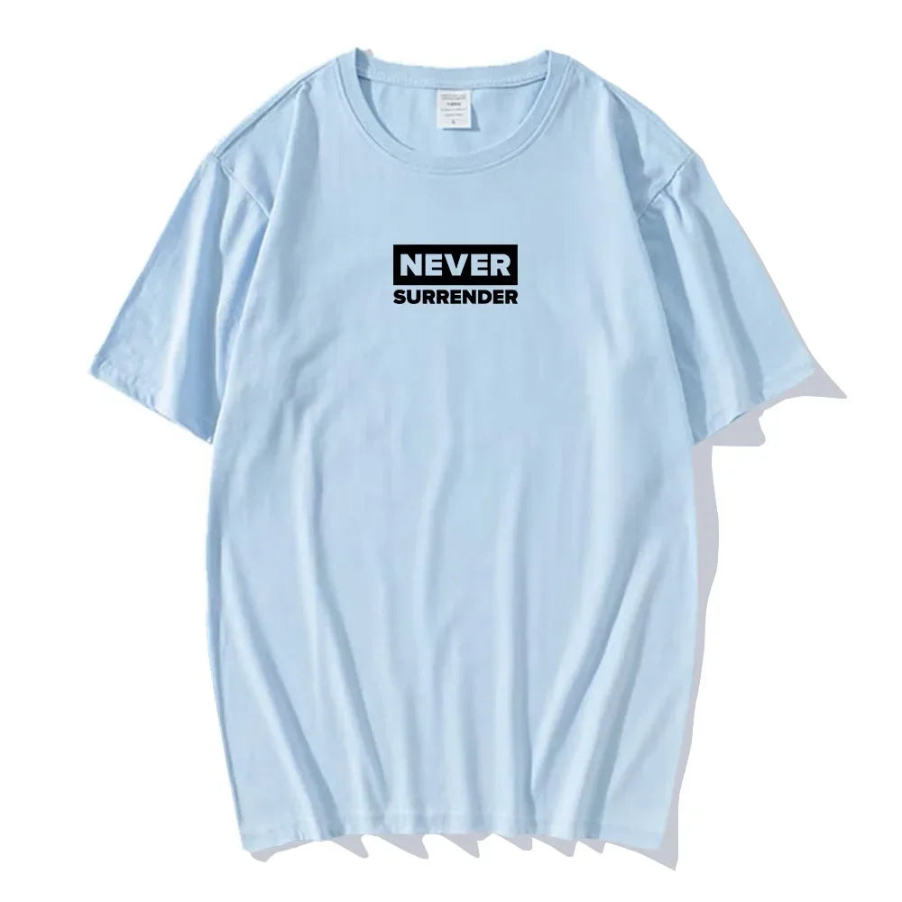 Never Surrender Tee Charlie Kirk Freedom T-shirt Cotton O-neck Short Sleeve Male Tshirts Casual Loose Fashion Men/Women T Shirt