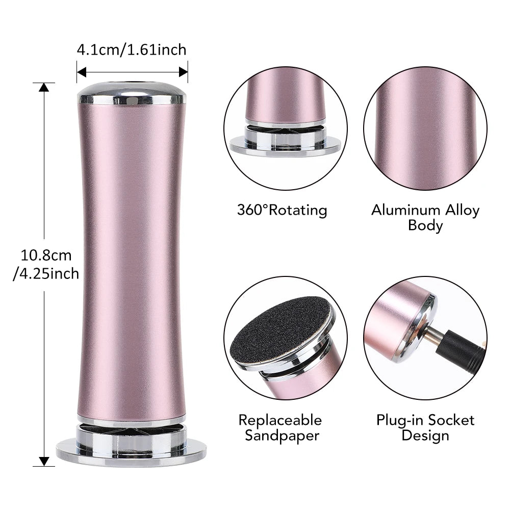 Electric File For Feet Pedicure Machine Dead Skin Remover Callus Foot Grinding Trimmer Rechargeable Foot Care Tool Scrubber New