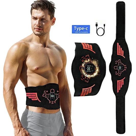 Smart Muscle Toner EMS Muscle Stimulator Abdominal Toning Belt USB Recharge Body Massager Fitness Weight Loss Gear Dropshipping