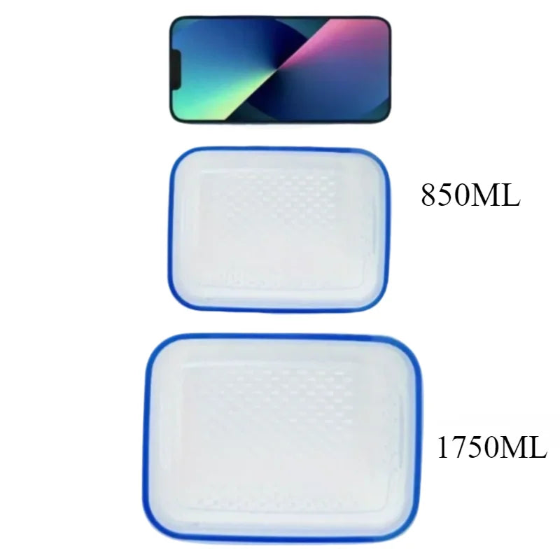 Kitchen Cover Refrigerator Frozen Fresh Food Sealed Fresh-keeping Box Fruit and Vegetable Drain Plastic Storage Box