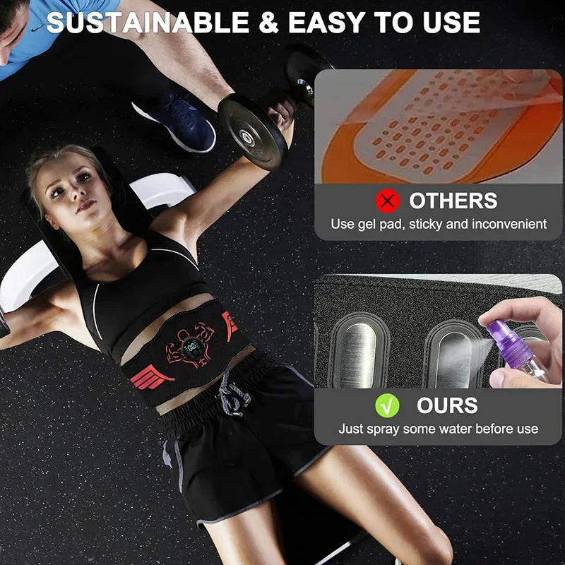 Smart Muscle Toner EMS Muscle Stimulator Abdominal Toning Belt USB Recharge Body Massager Fitness Weight Loss Gear Dropshipping