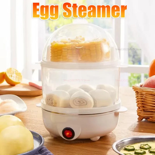 Smart Egg Cooker, White Egg Cooker Electric Eggs Boiler Multifunctional Mini Eggs Cooker Steamer Poacher for Kitchen Use